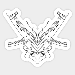 MP5 Butterfly Submachine Sticker